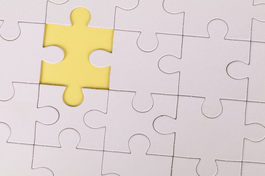 jigsaw with piece missing